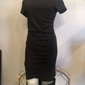 Altar'd State Ruched Faux Wrap Knit Short Sleeve Dress